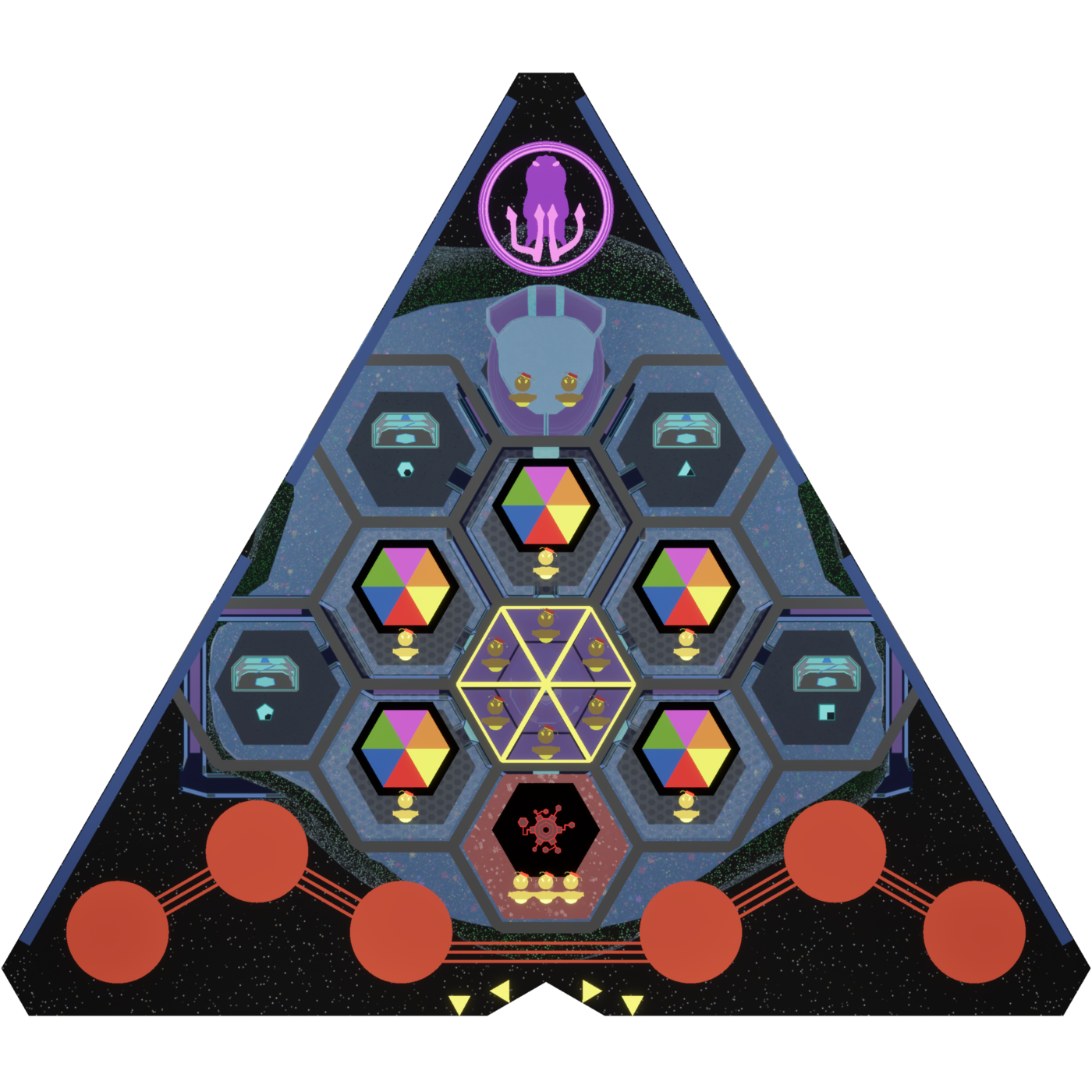 The Deep's AI Hotelier Console — the player board