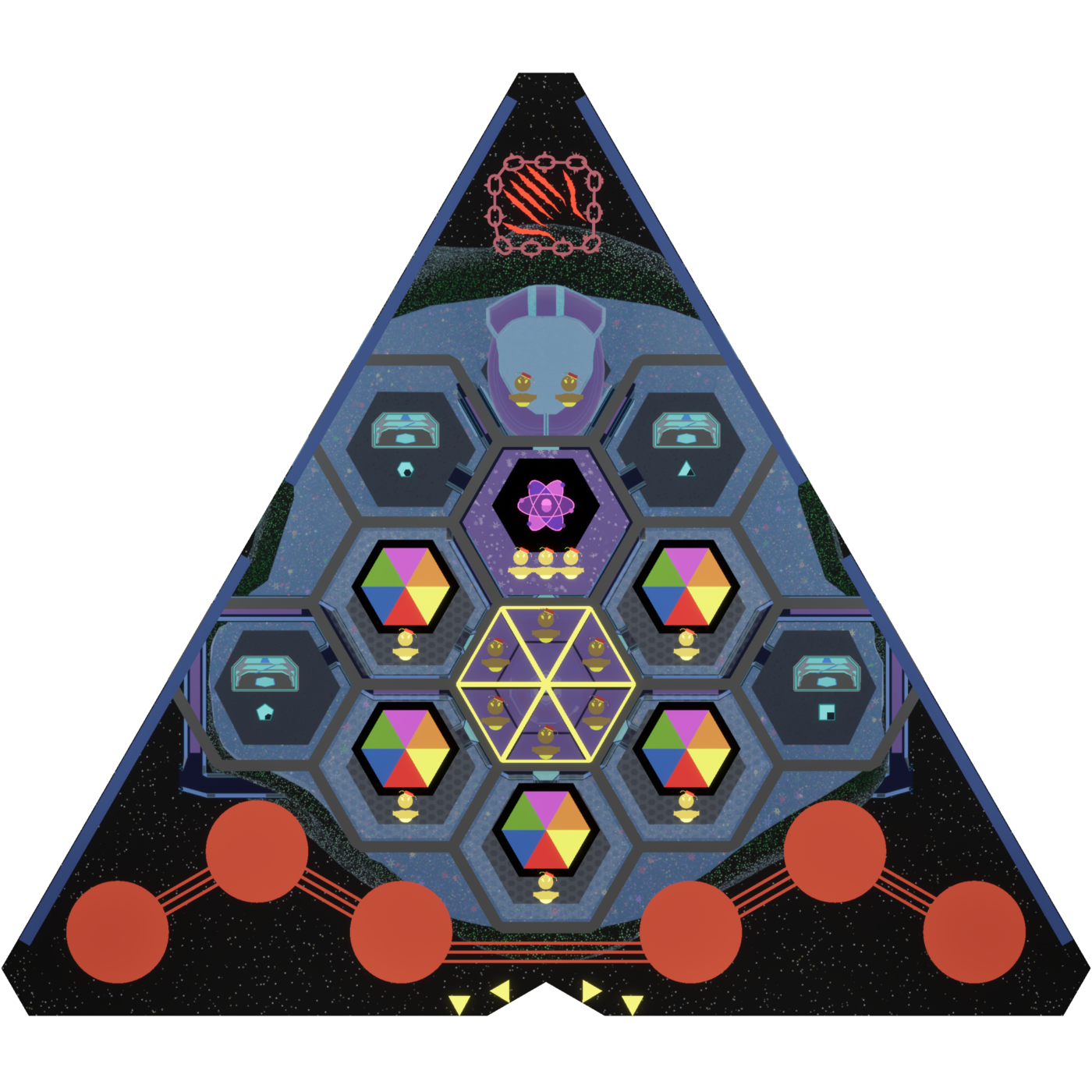 The Dread's AI Hotelier Console — the player board