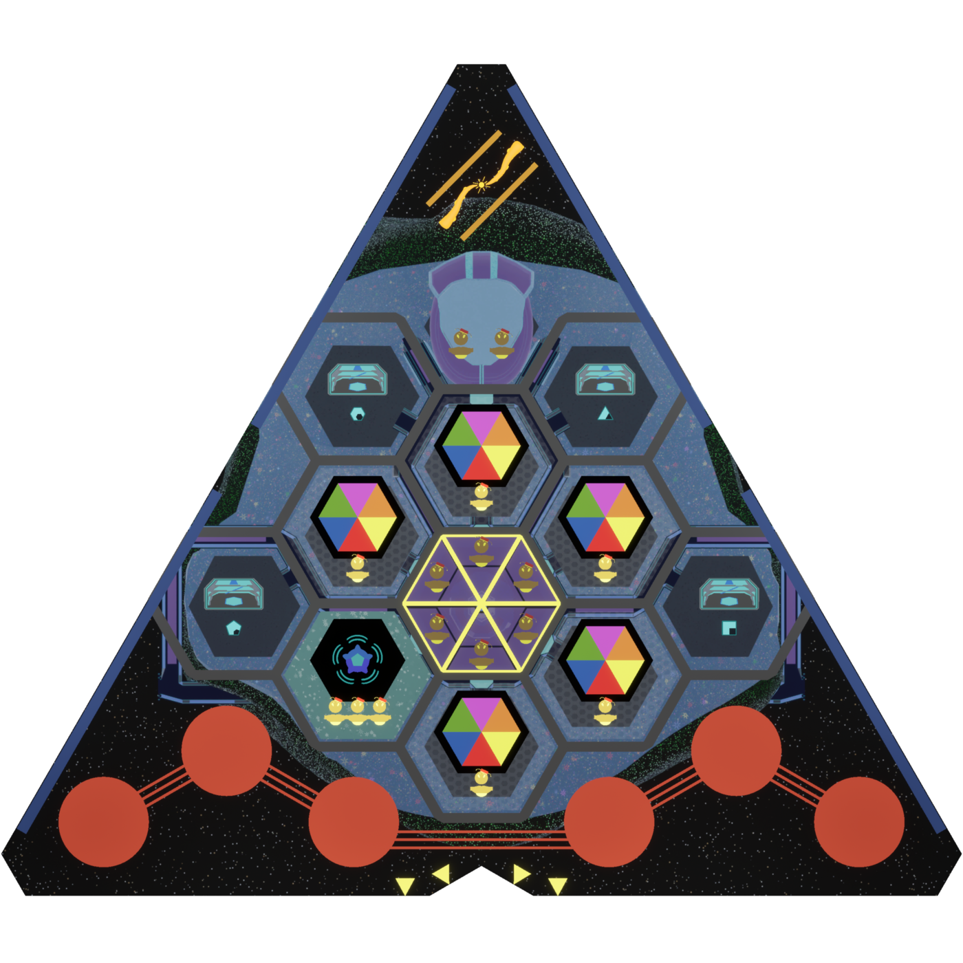 The Stem's AI Hotelier Console — the player board