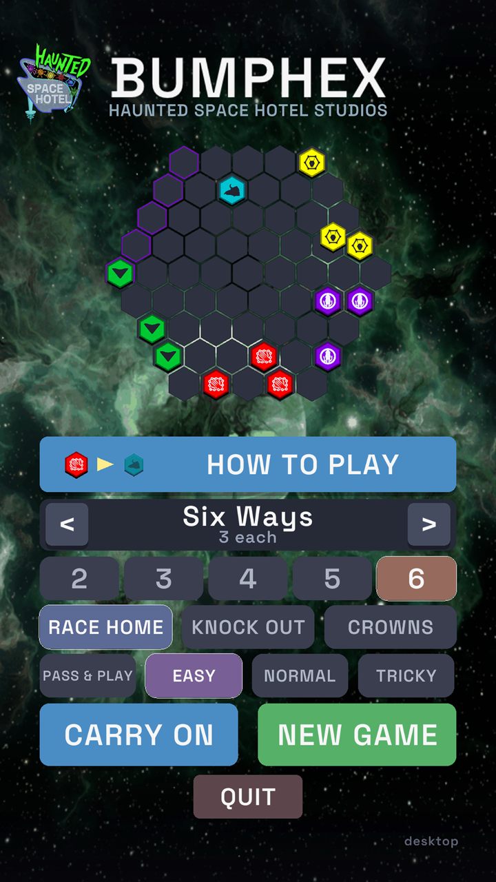 BumpHex title screen